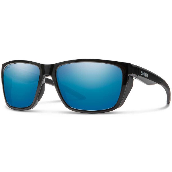 Smith Longfin Sunglasses ChromaPop Polarized in Black with Blue Mirror